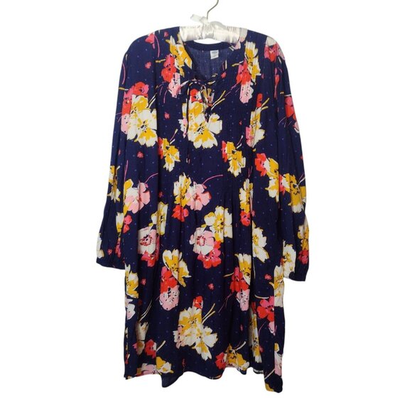 Old Navy Floral Tunic Dress Size 2XL Pin Tuck - Picture 1 of 7